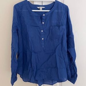 Blue Linen button down shirt